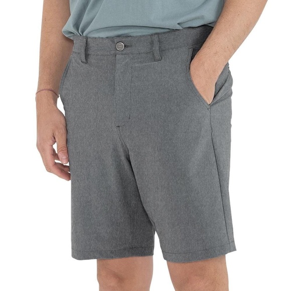 Free Fly Men’s Hybrid Shorts II 9” Performance Golf Fishing Heather Graphite 32 - Picture 1 of 16